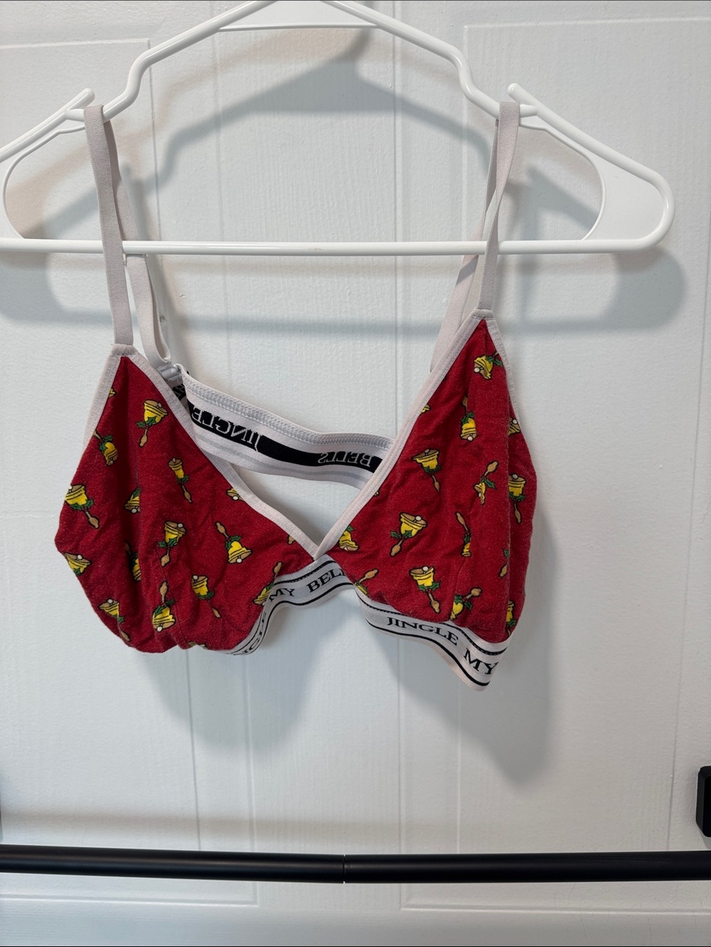 POP UNDERWEAR Red Bell-Print Bralette